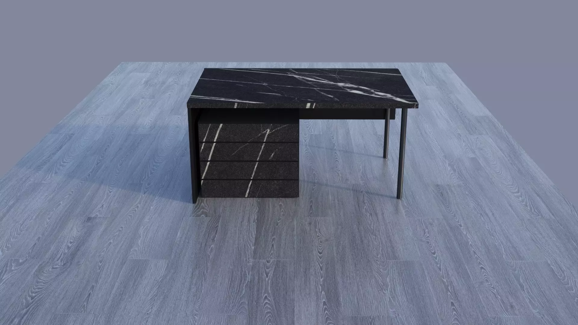 Modern Workdesk  3D model_0