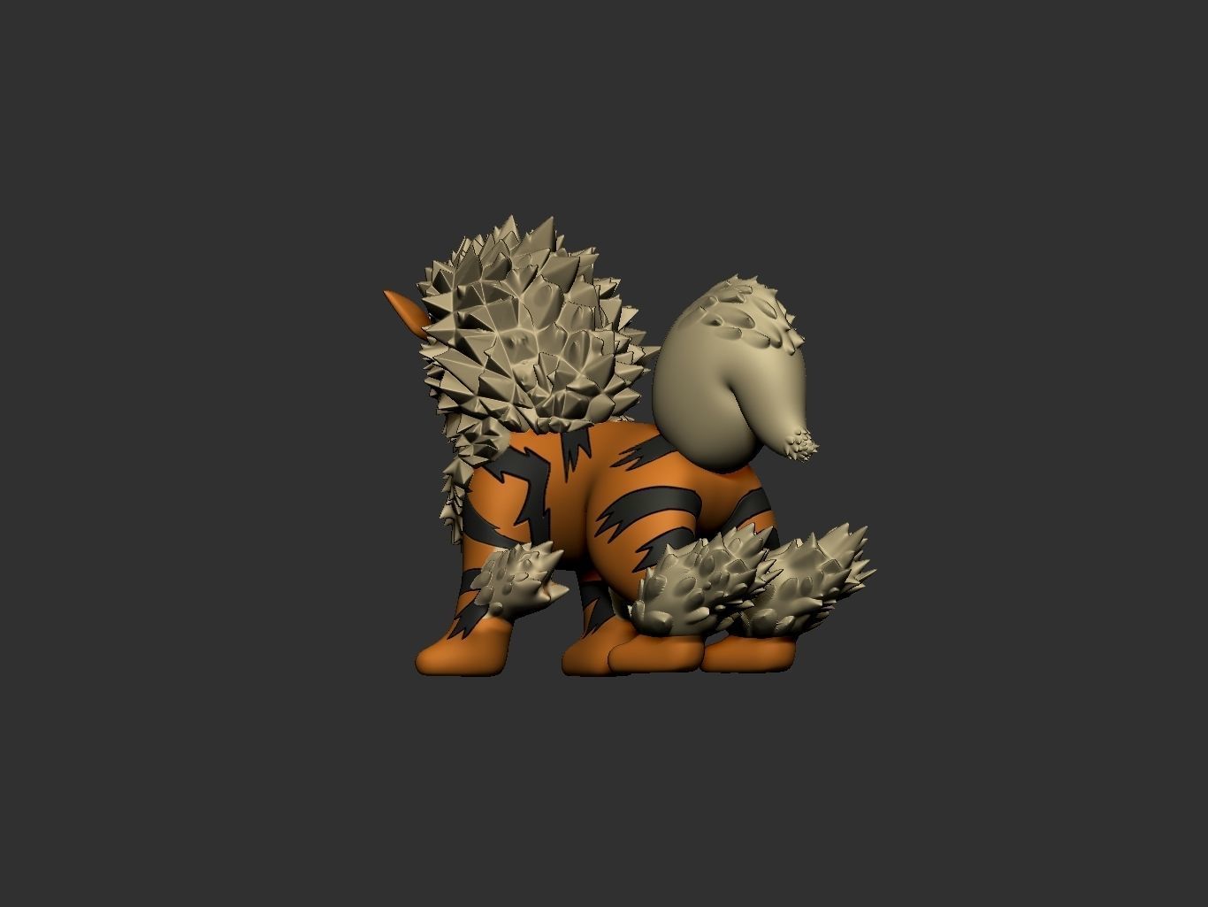 pokemon arcanine 3D print model_5
