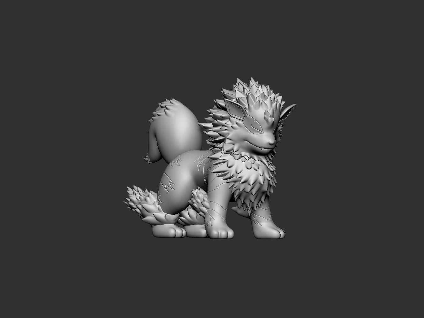 pokemon arcanine 3D print model_10