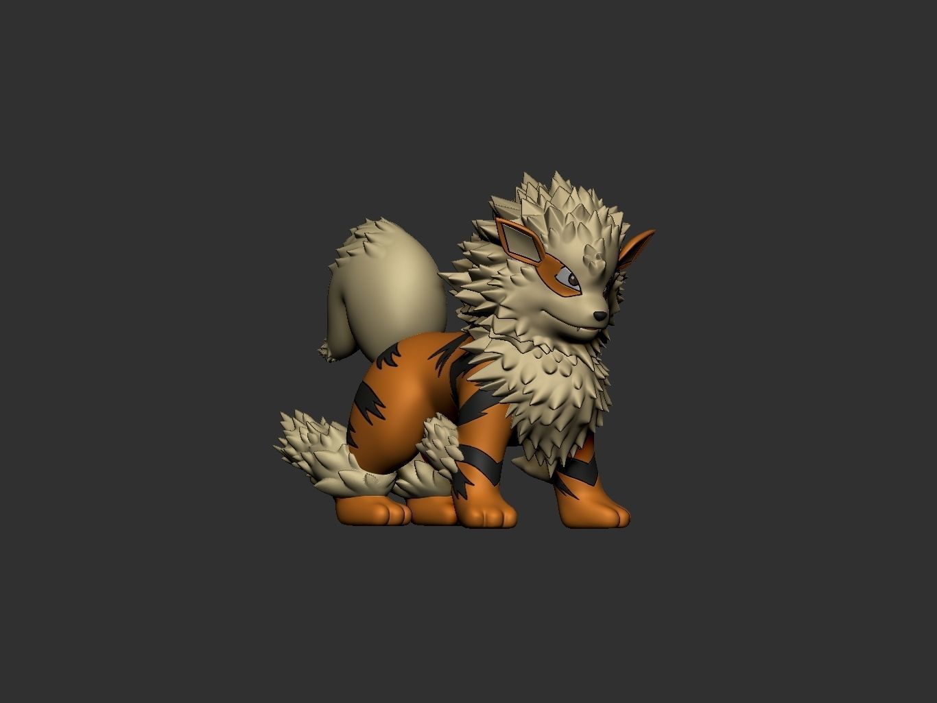 pokemon arcanine 3D print model_9