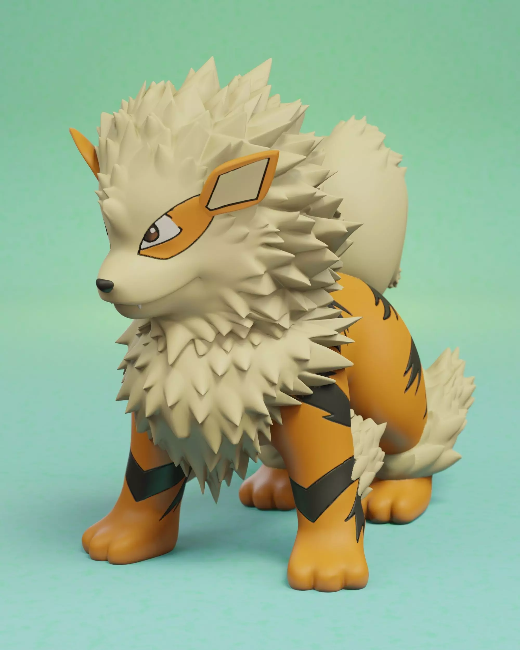 pokemon arcanine 3D print model_0