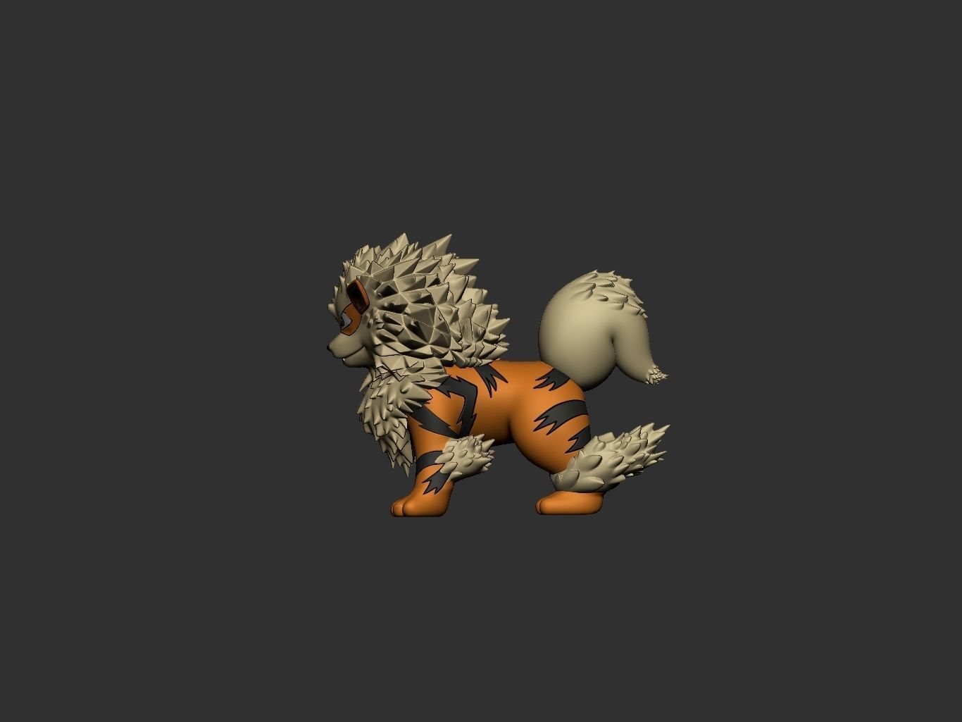 pokemon arcanine 3D print model_3