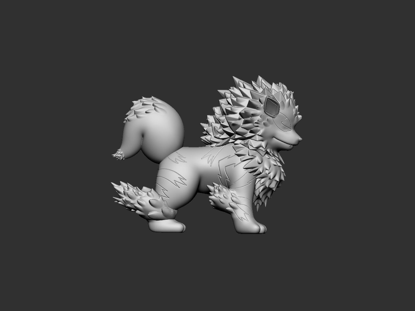 pokemon arcanine 3D print model_8