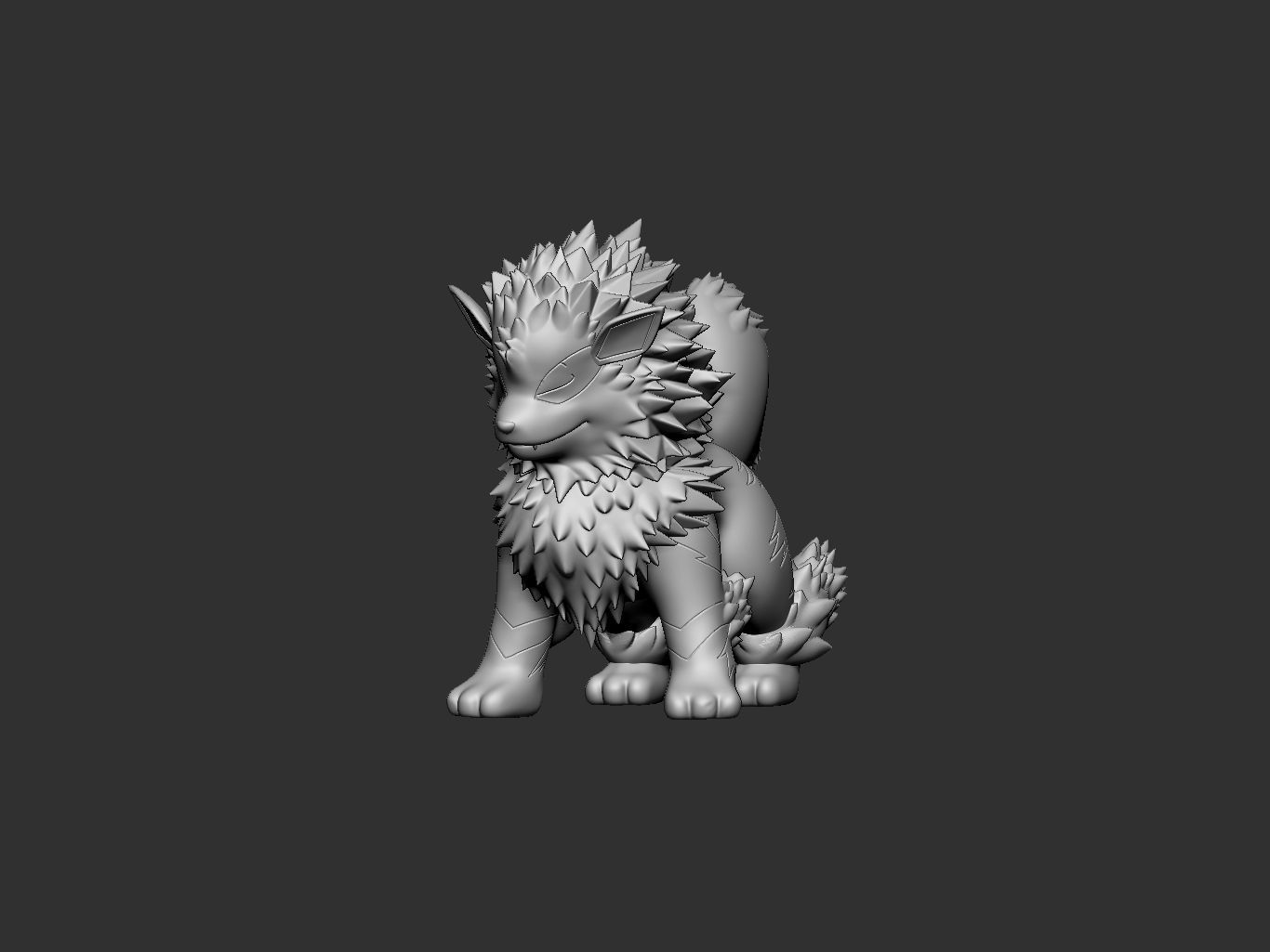 pokemon arcanine 3D print model_2