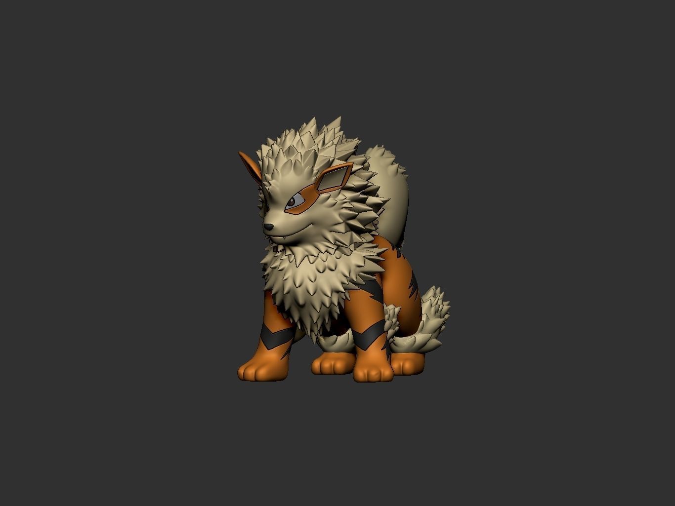 pokemon arcanine 3D print model_1