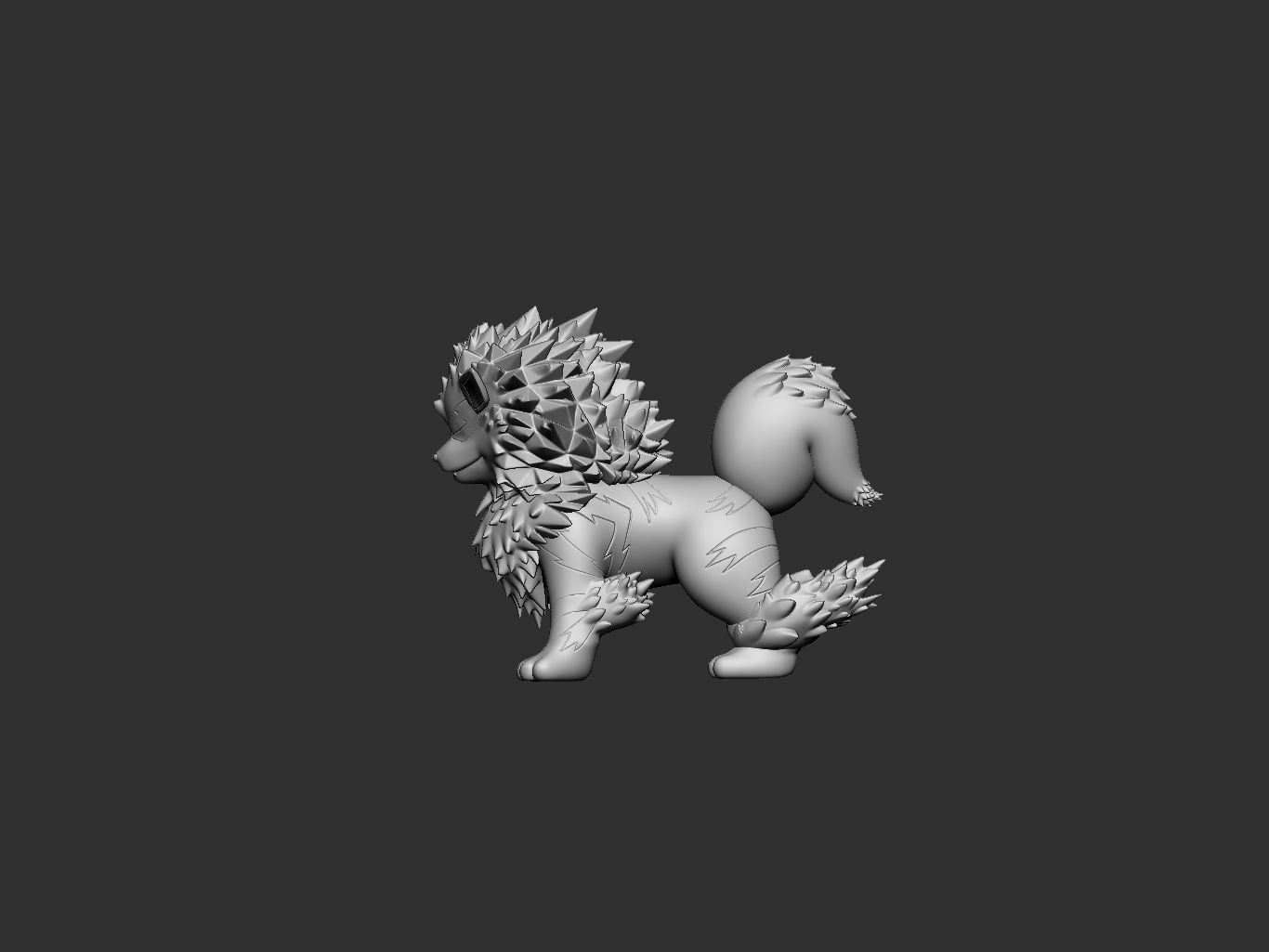 pokemon arcanine 3D print model_4