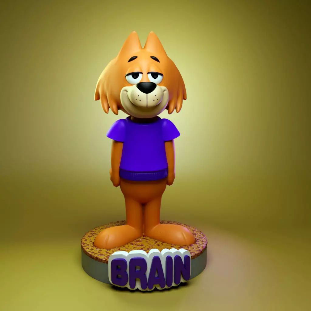Brain- Top Cat Gang 3D print model_0