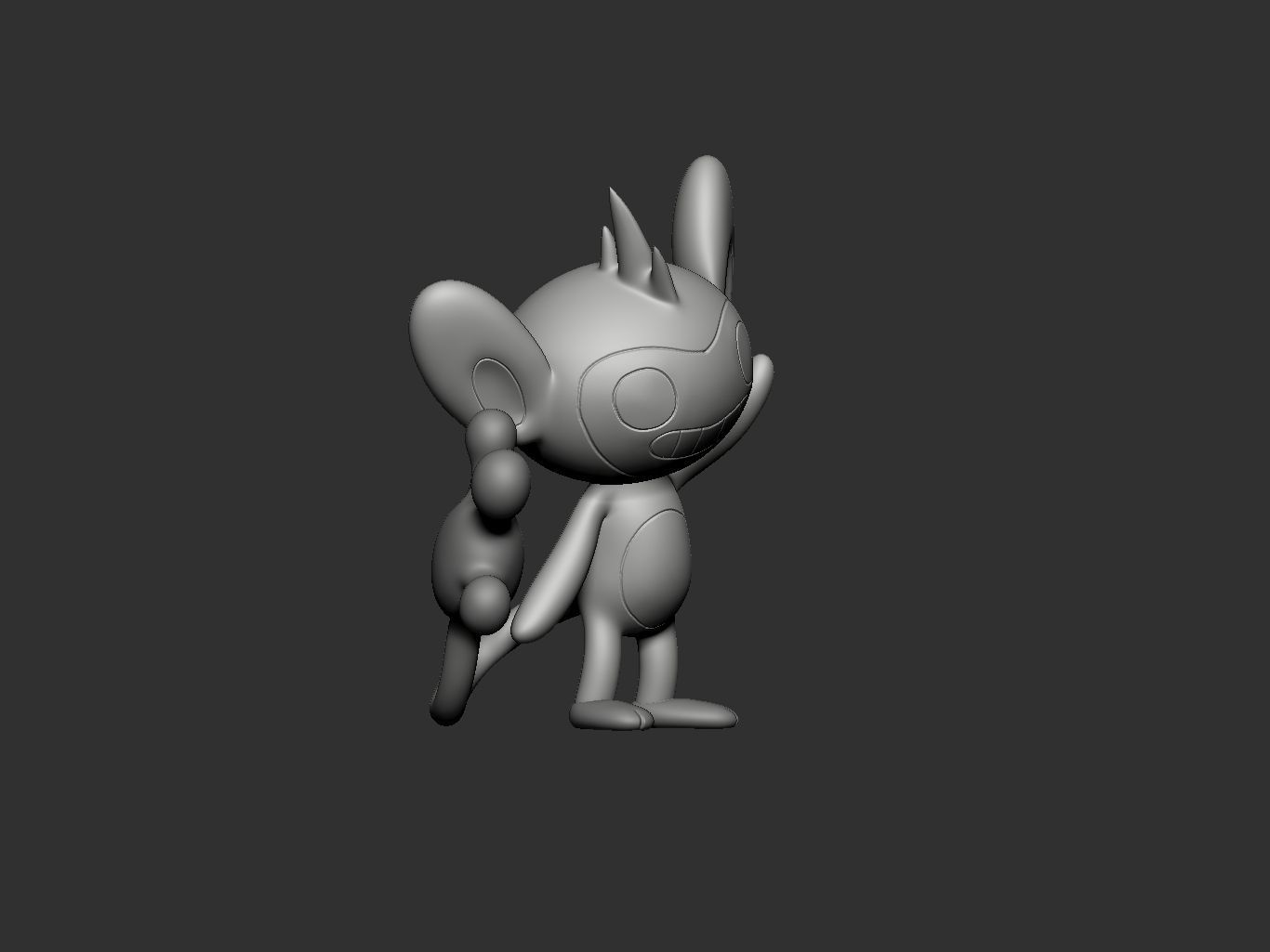 pokemon aipom 3D print model_4