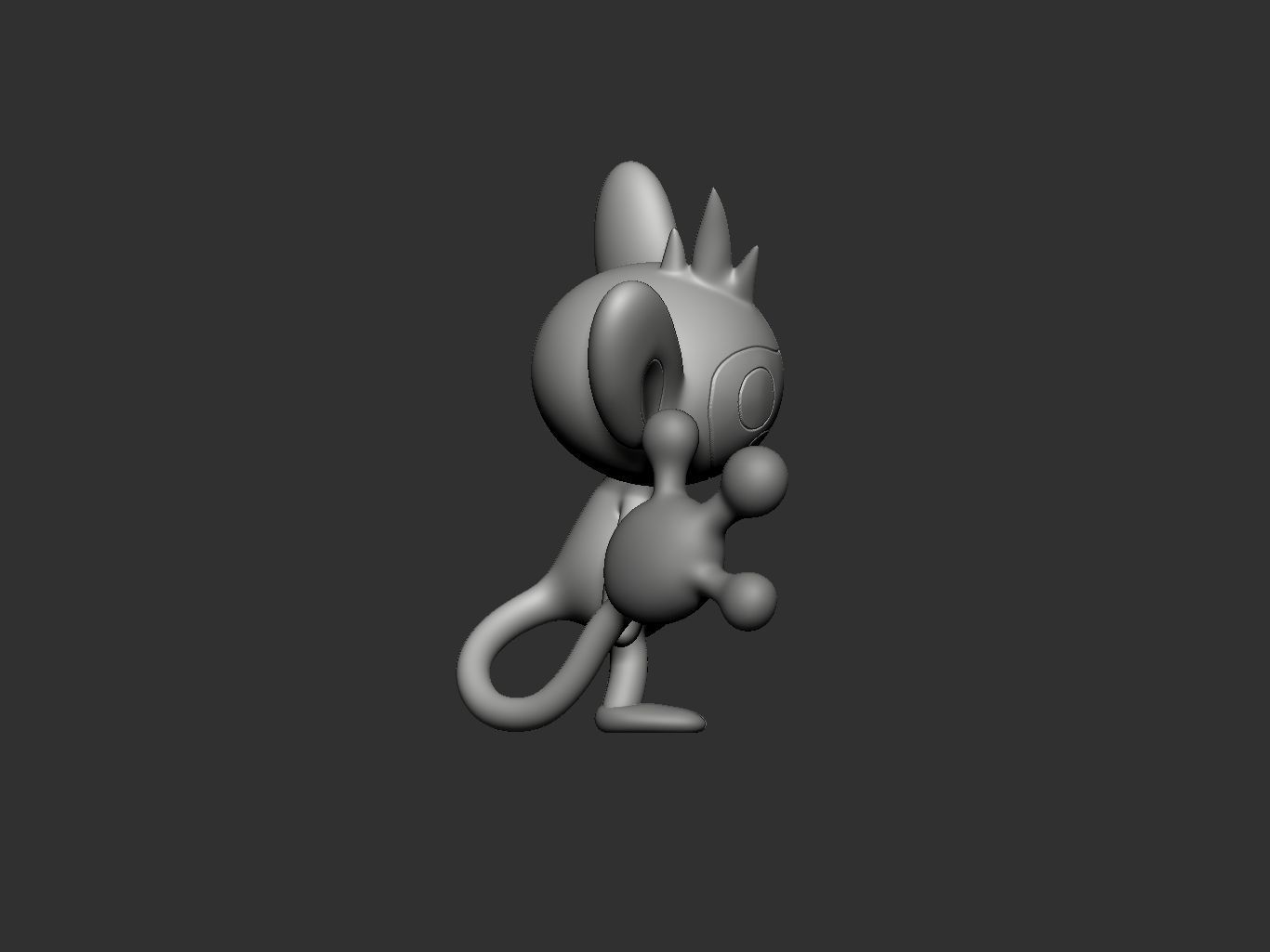 pokemon aipom 3D print model_11
