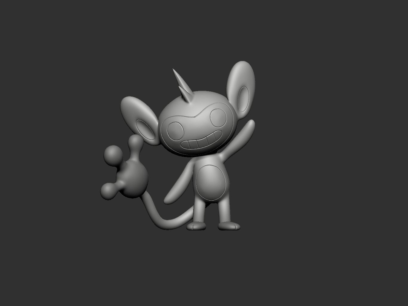 pokemon aipom 3D print model_3