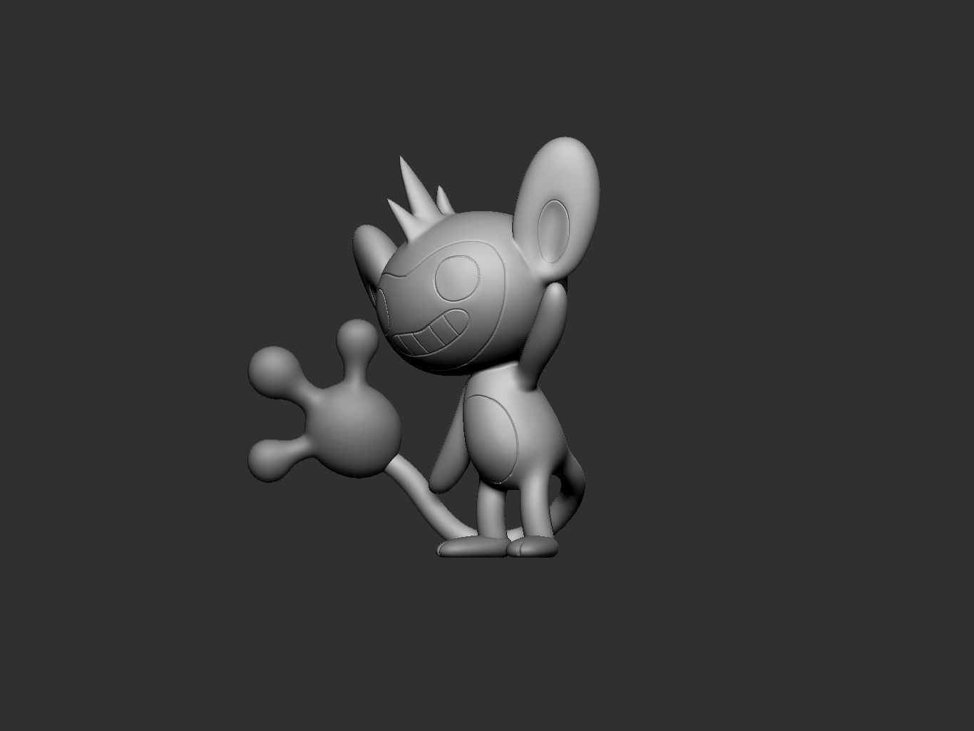 pokemon aipom 3D print model_6