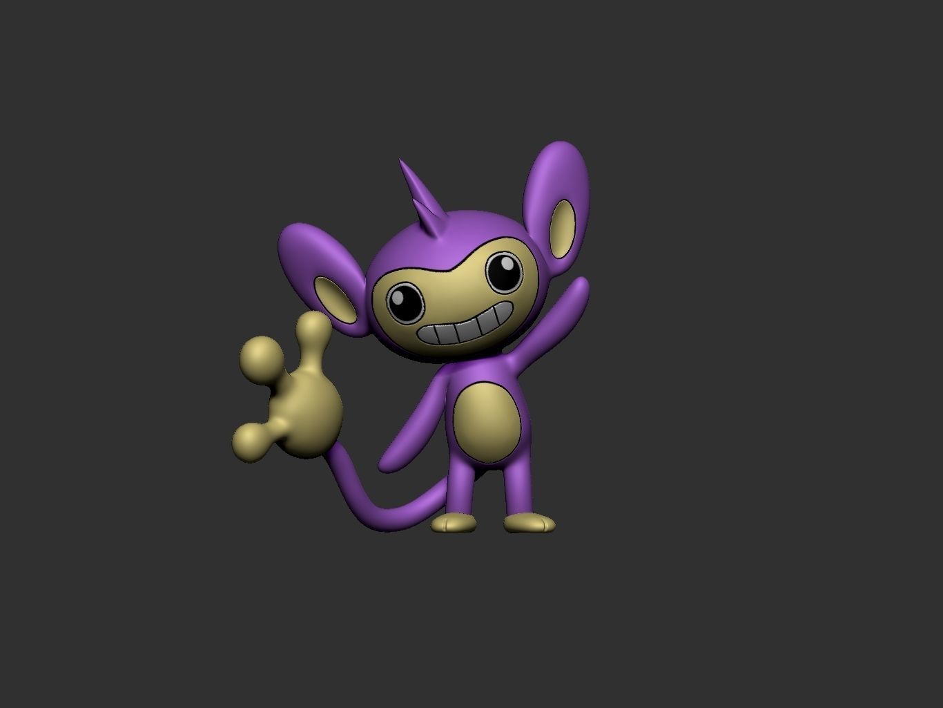 pokemon aipom 3D print model_2