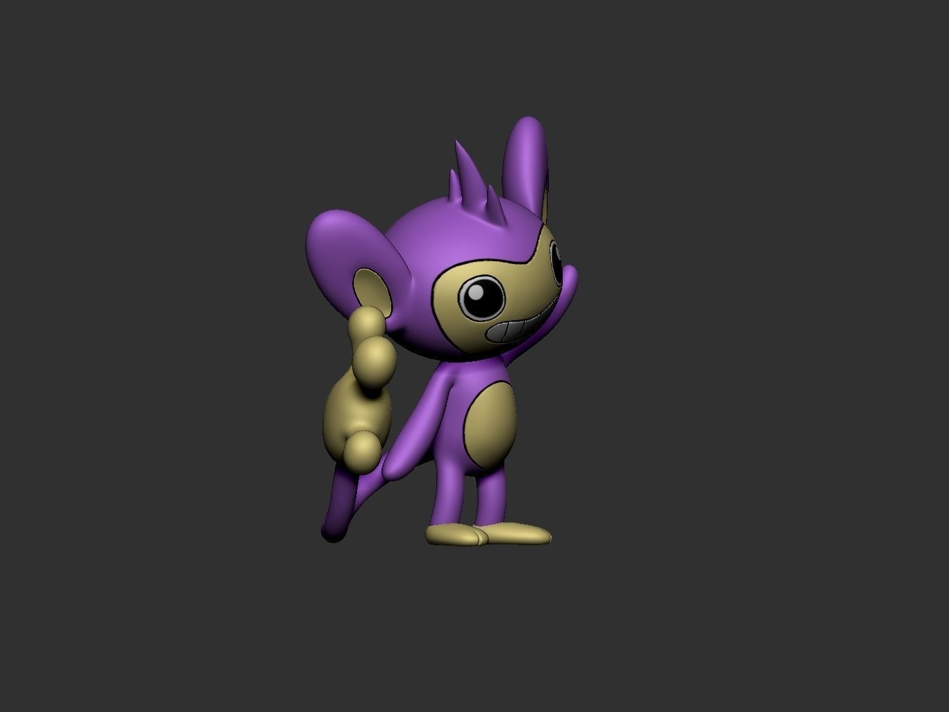 pokemon aipom 3D print model_12