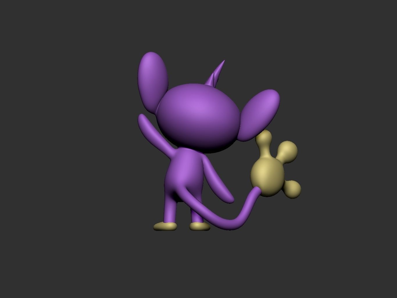 pokemon aipom 3D print model_8