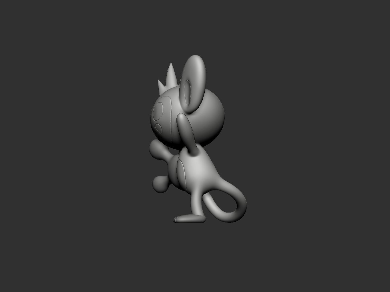 pokemon aipom 3D print model_1
