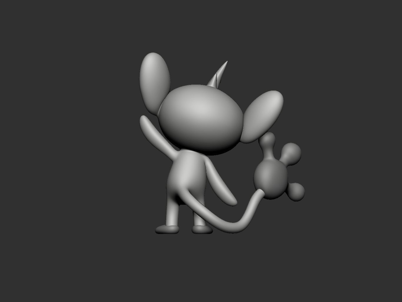 pokemon aipom 3D print model_9