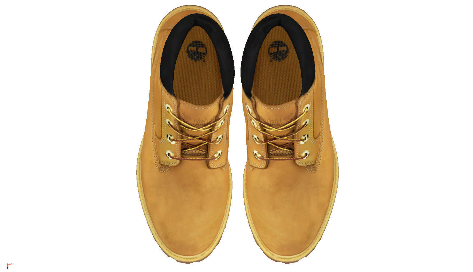 Yellow Timberland Boots mid fashion hiking booss 3D model_3