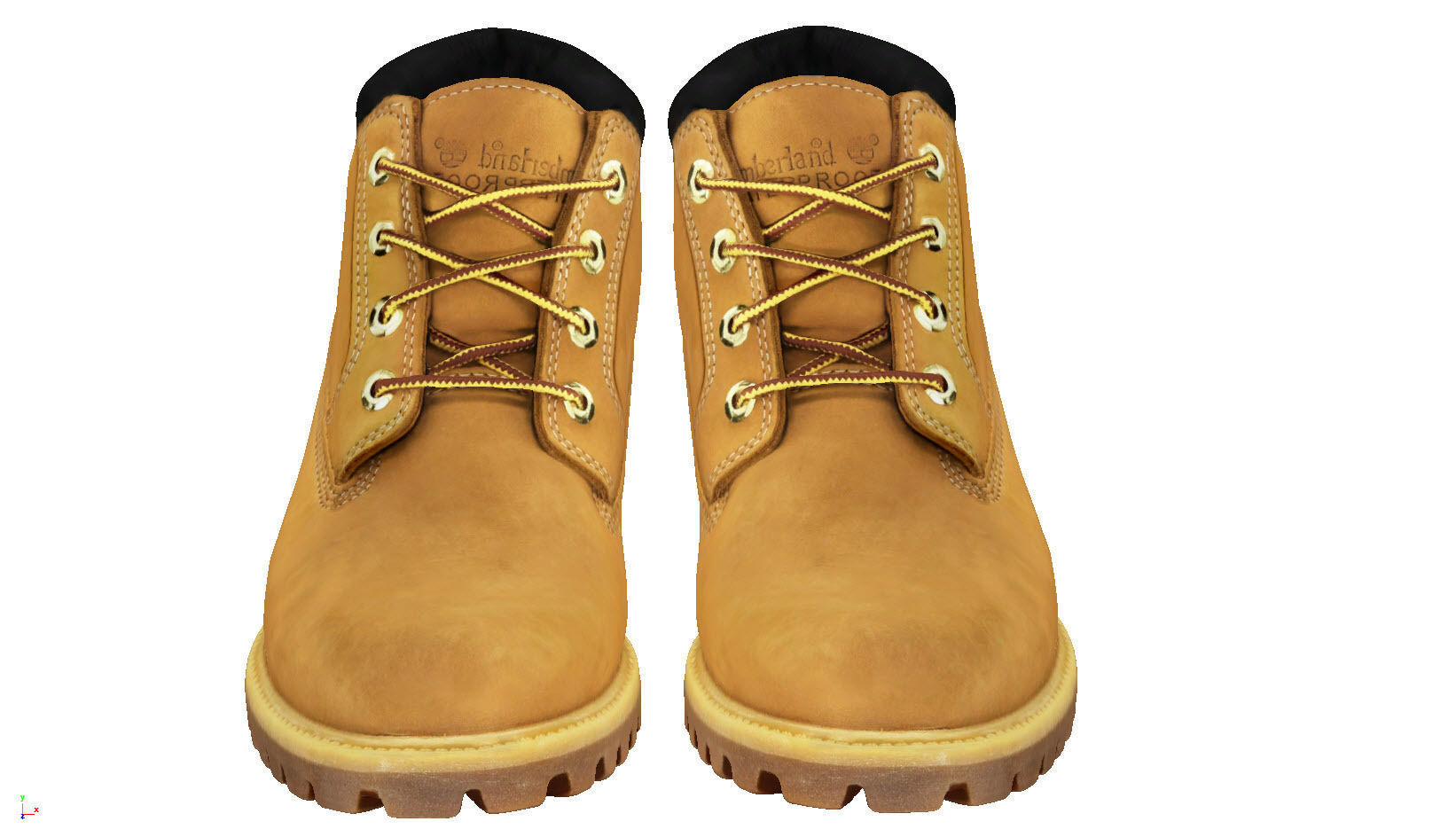 Yellow Timberland Boots mid fashion hiking booss 3D model_2