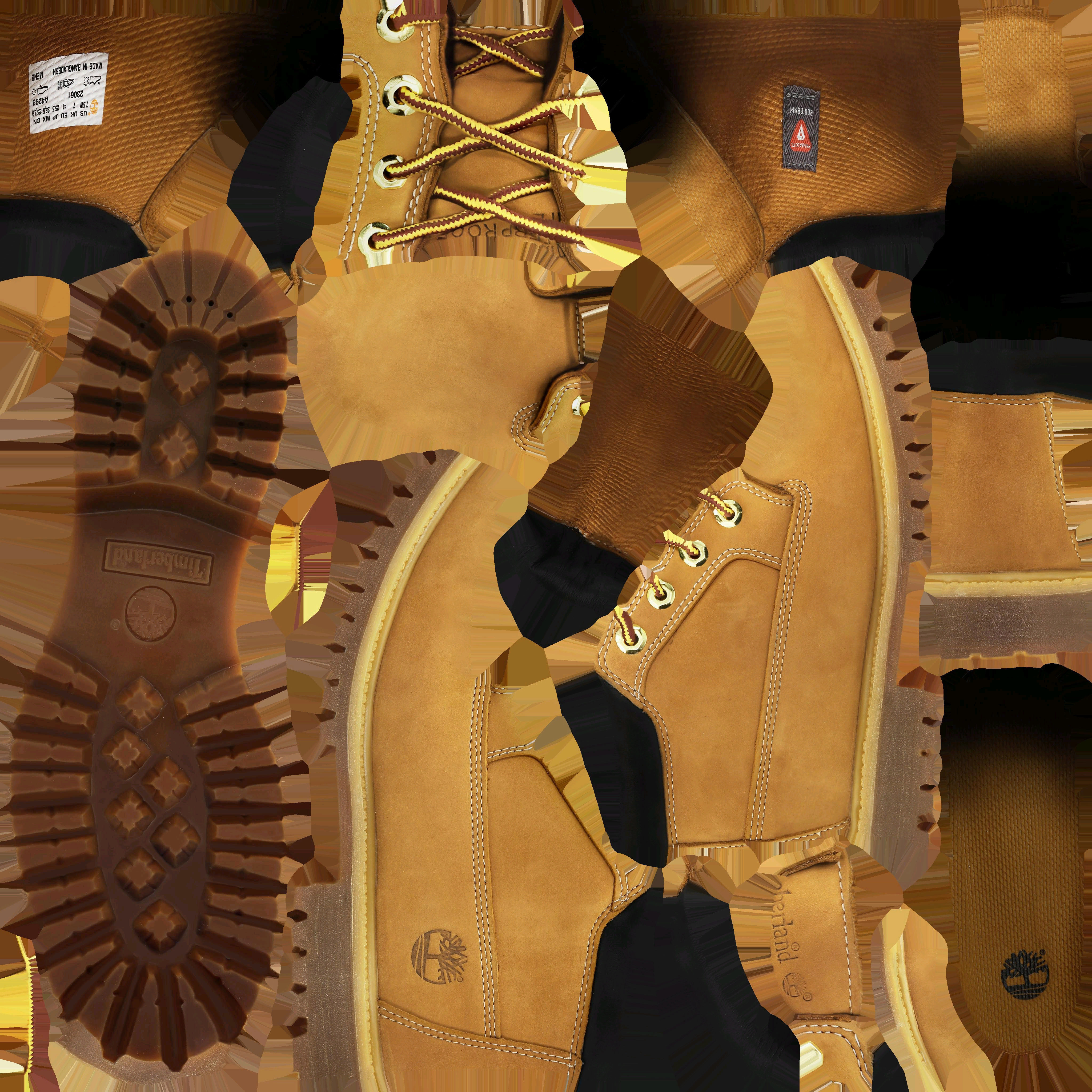 Yellow Timberland Boots mid fashion hiking booss 3D model_13