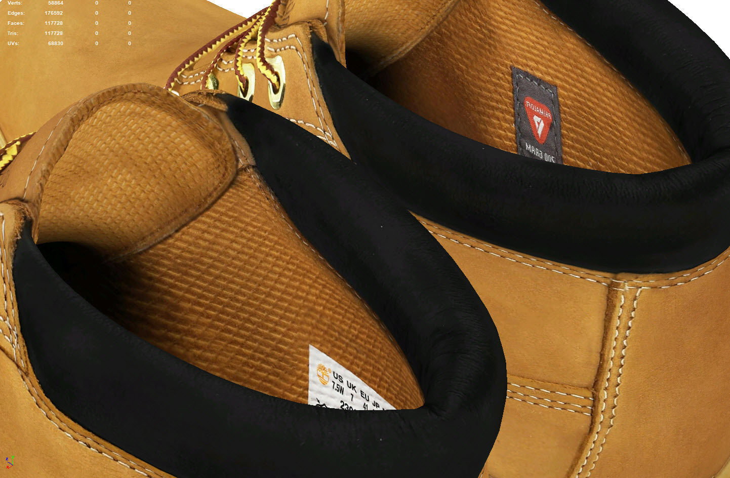 Yellow Timberland Boots mid fashion hiking booss 3D model_10