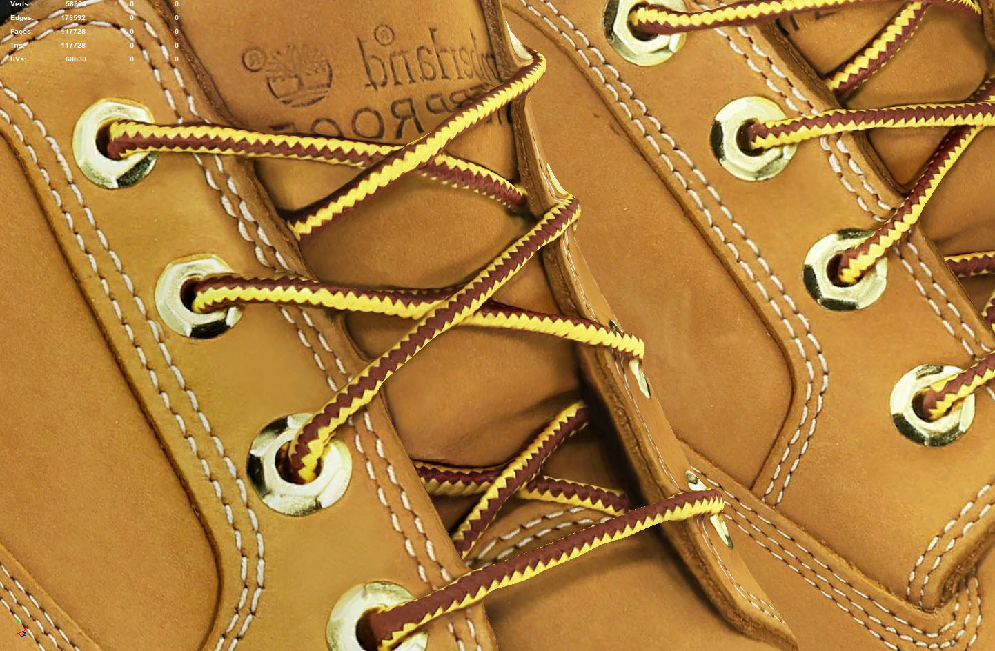 Yellow Timberland Boots mid fashion hiking booss 3D model_8