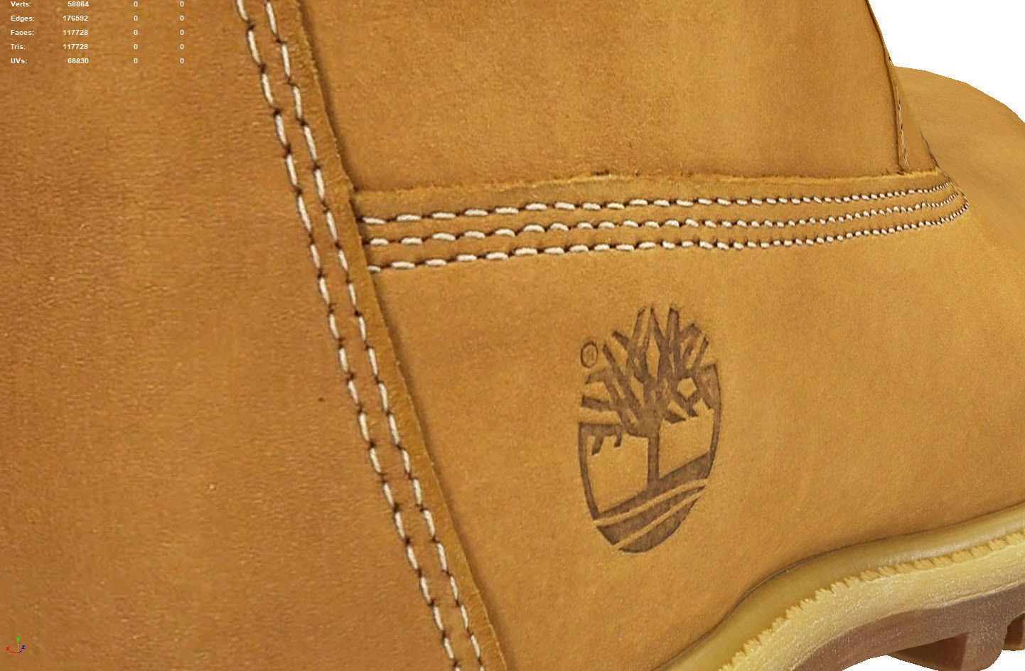 Yellow Timberland Boots mid fashion hiking booss 3D model_9