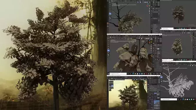 Blender tree  3D model