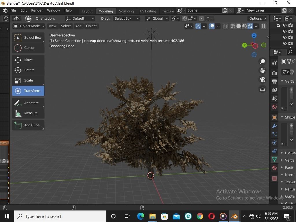Blender tree  3D model_1