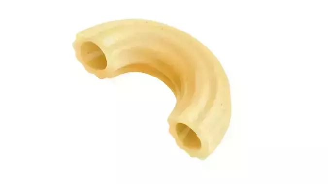 Pasta Elbow Rigati macaroni 3D model