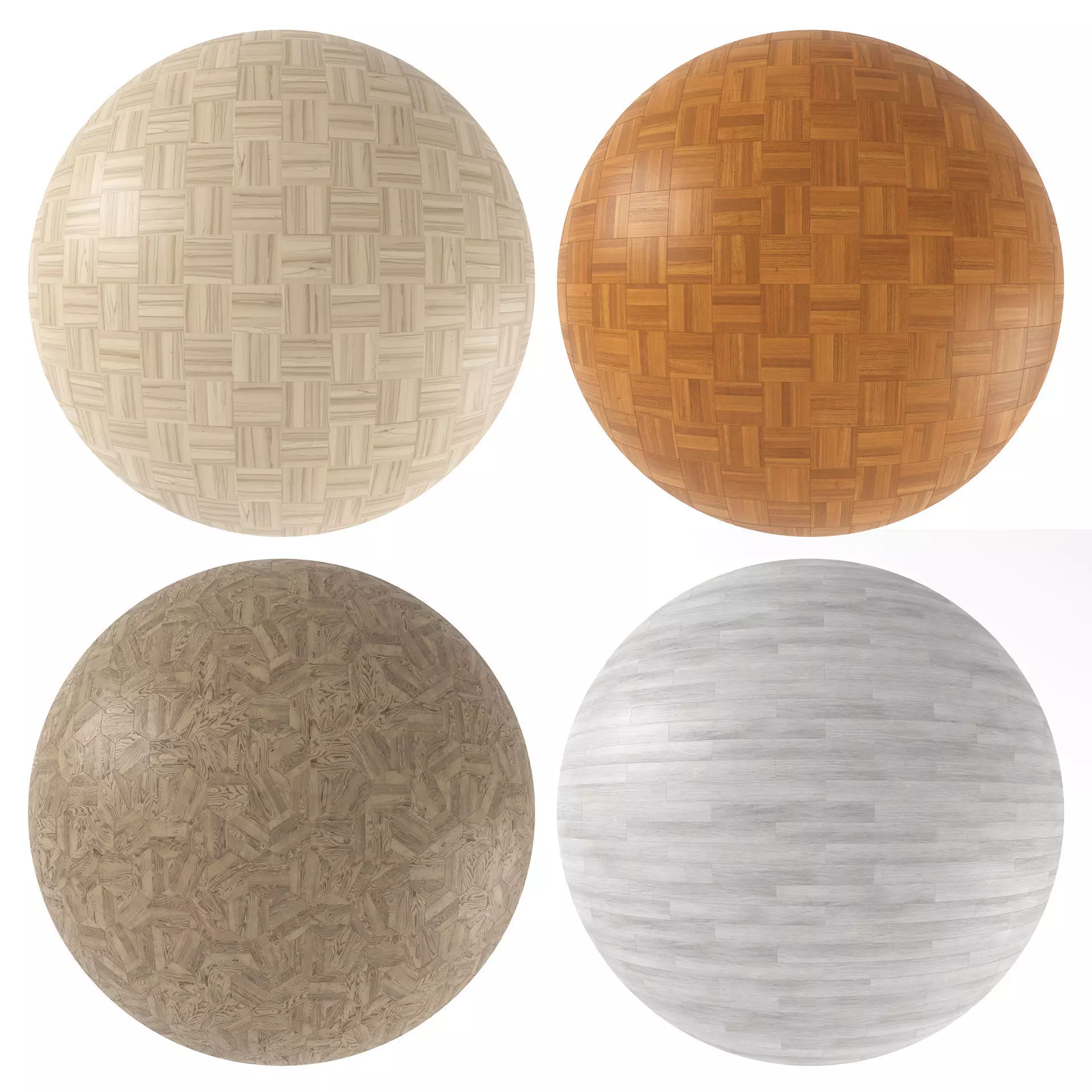 Parquet - Laminate - Wooden floor 4 in 1 3D model_0