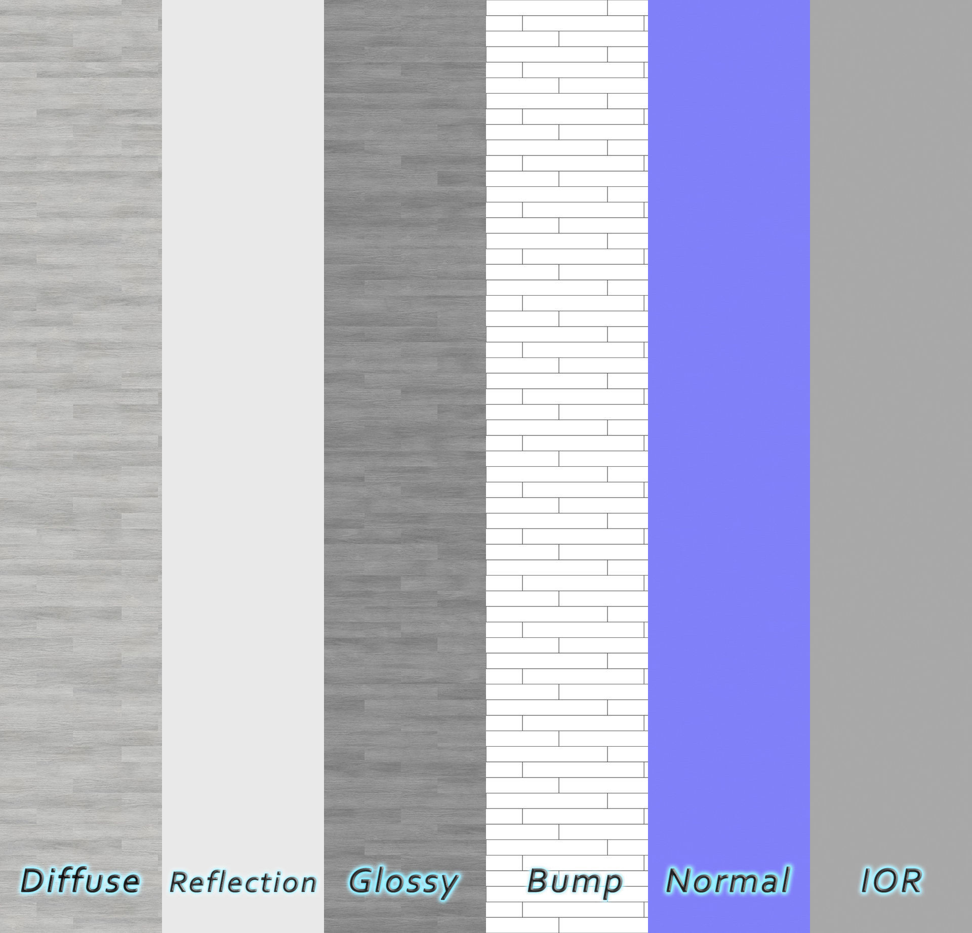 Parquet - Laminate - Wooden floor 4 in 1 3D model_8