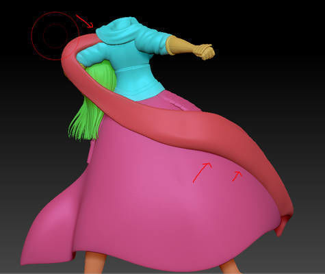 Lala-Chan 3D print anime statue with scythe 3D print model_4