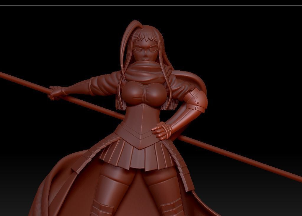 Lala-Chan 3D print anime statue with scythe 3D print model_5