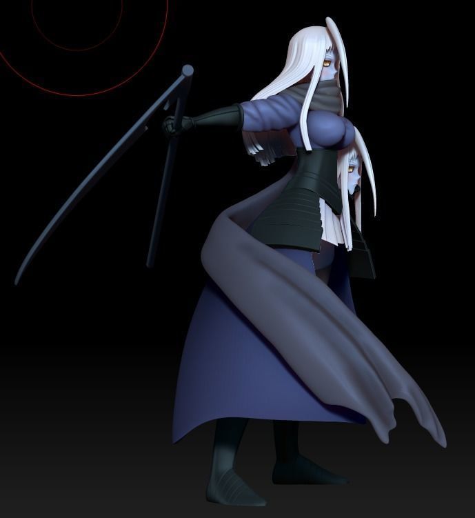 Lala-Chan 3D print anime statue with scythe 3D print model_3