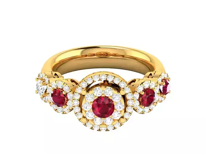Diamond Bridal Ring  3D print model