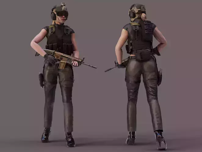 Special Force Girl Base Model