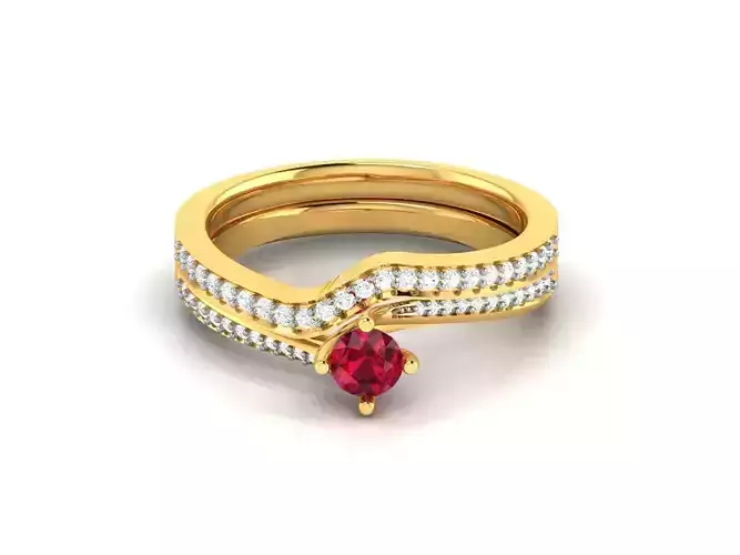 Solitaire Diamond Ring 3 3D print model