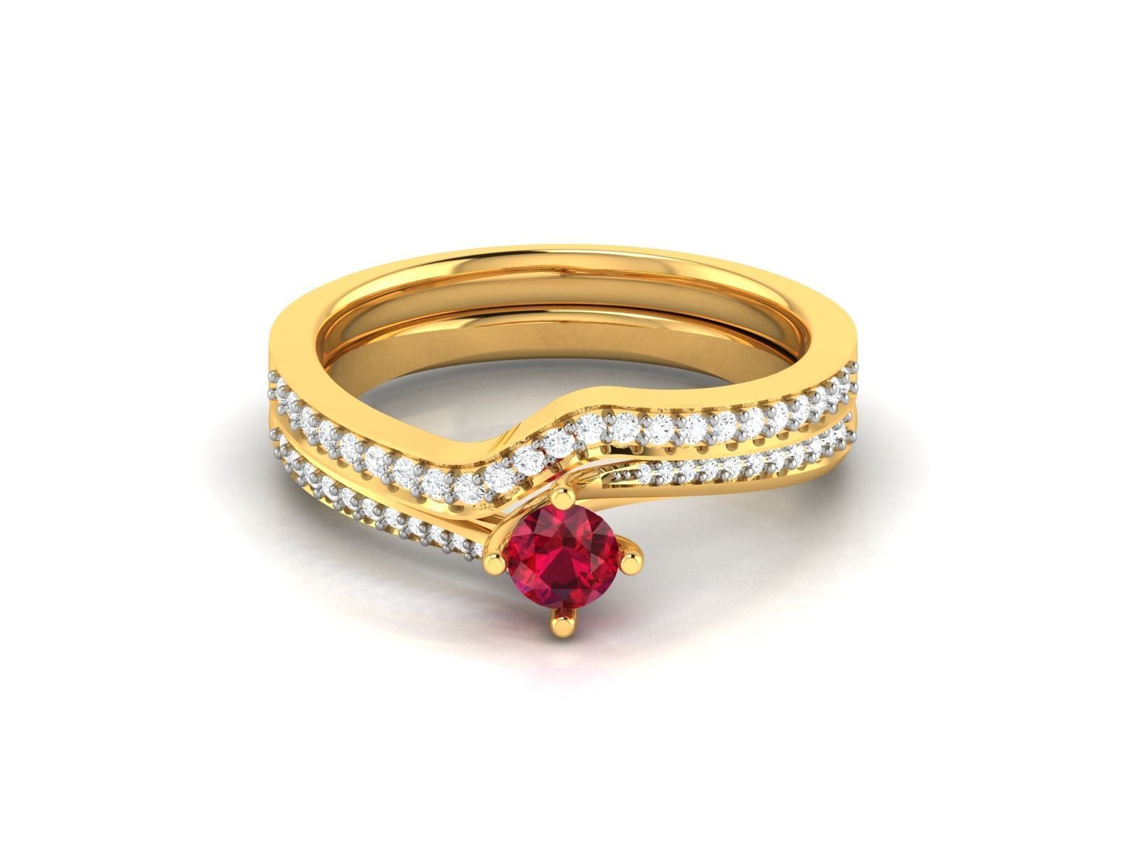 Solitaire Diamond Ring 3 3D print model_9