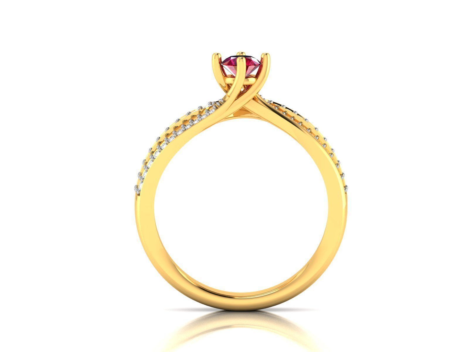 Solitaire Diamond Ring 3 3D print model_3