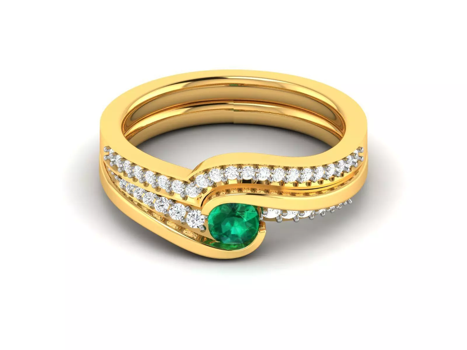 Solitaire Engagement ring 3D print model_0