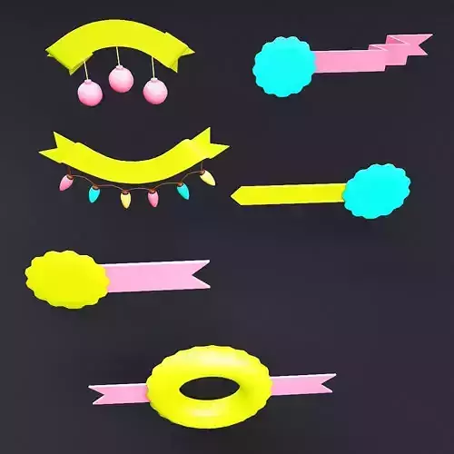 Decoration items 3d model 