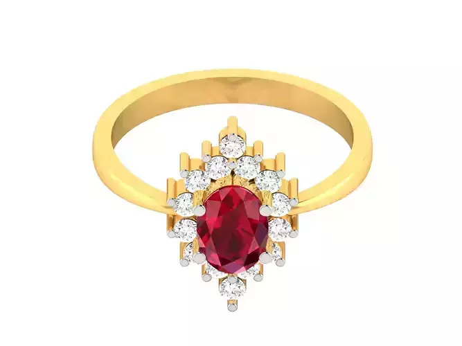 engagement Oval ring 3D print model