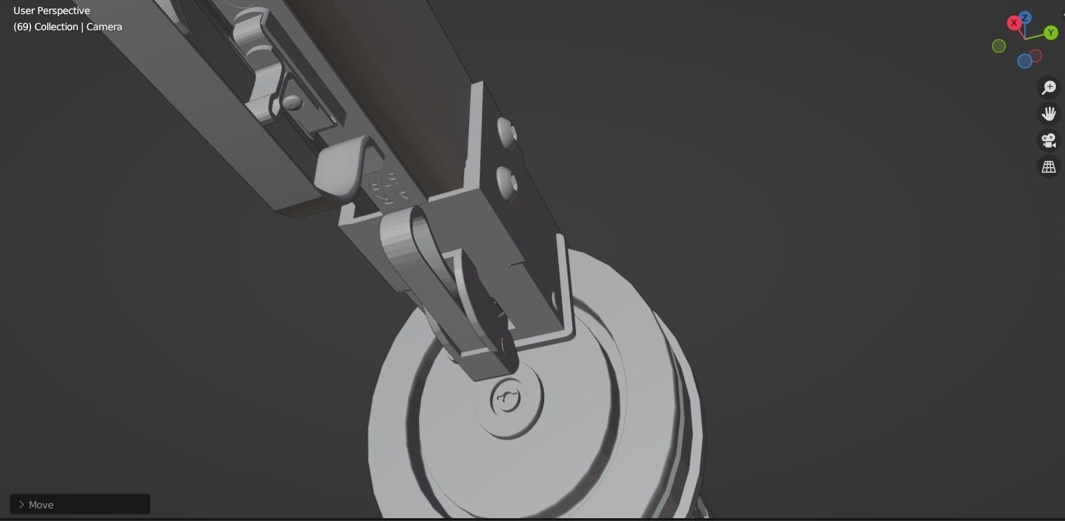 ppsh41 gun Low-poly 3D model_5