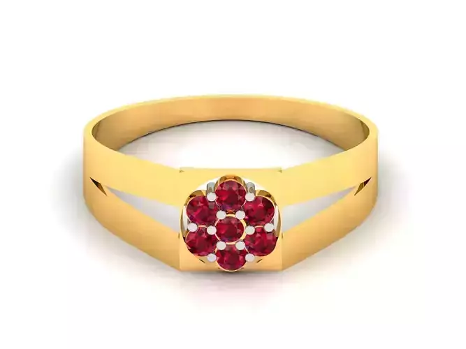 Solitaire women ring 3dm render detail 