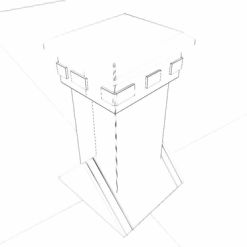 Chimney 3d model brick Low-poly 3D model_7