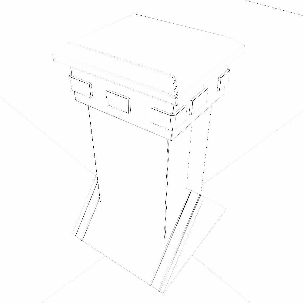 Chimney 3d model brick Low-poly 3D model_6