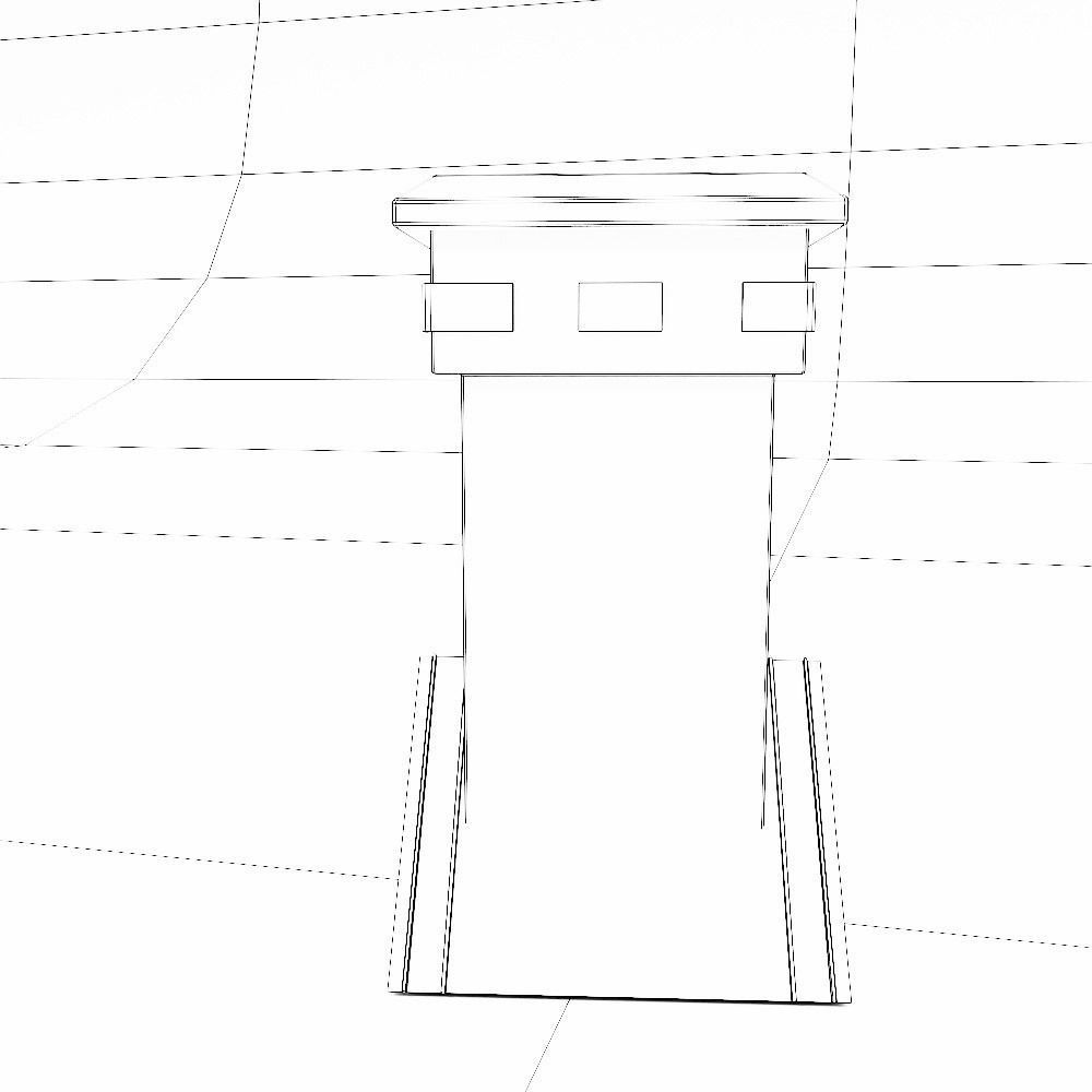 Chimney 3d model brick Low-poly 3D model_5