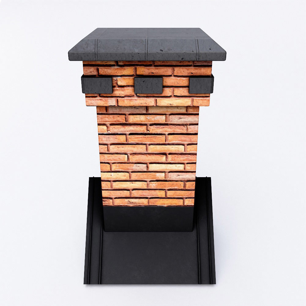 Chimney 3d model brick Low-poly 3D model_1