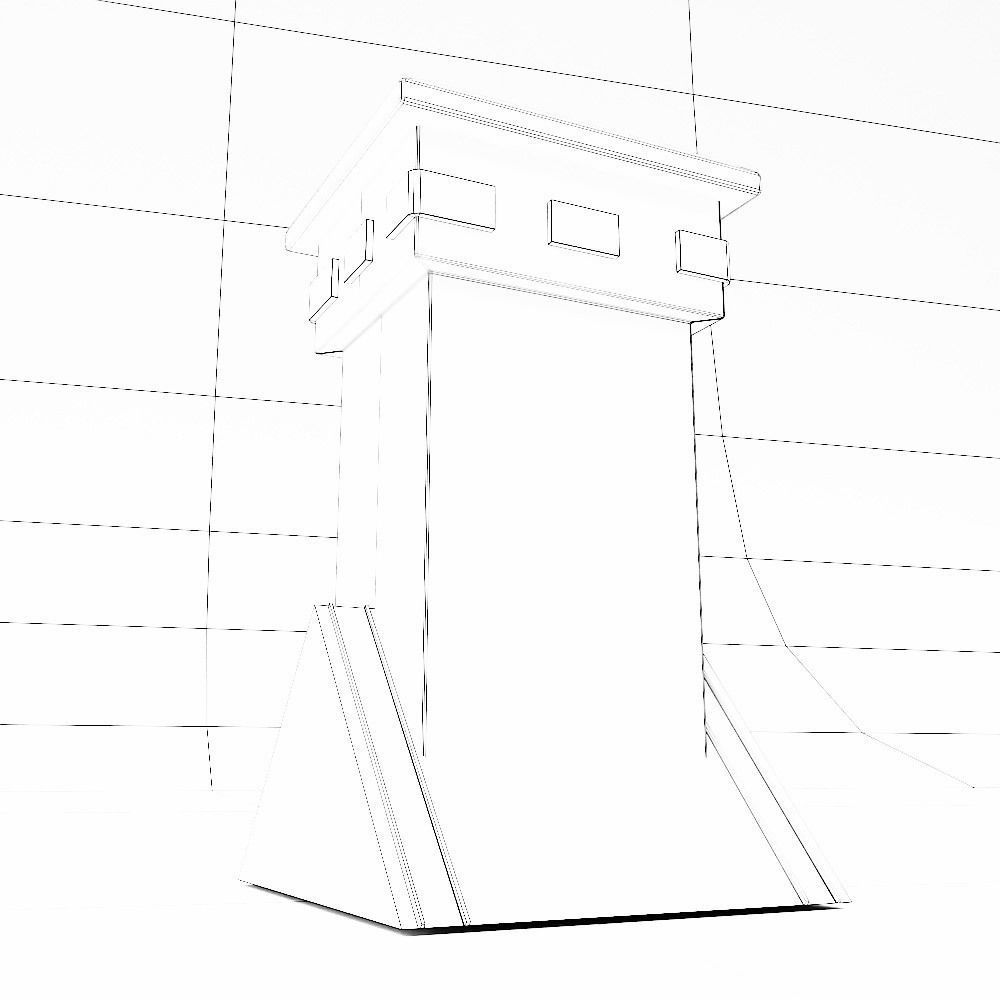 Chimney 3d model brick Low-poly 3D model_8