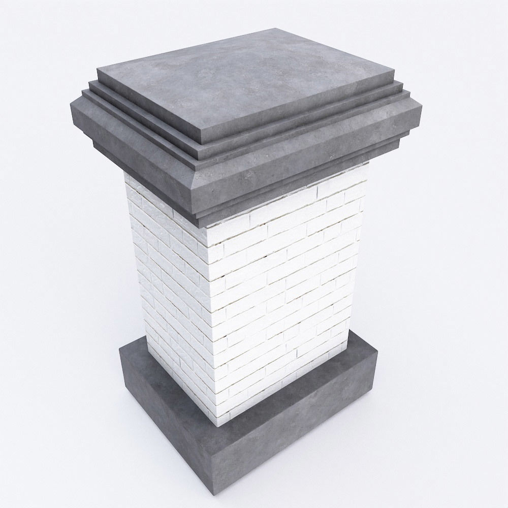 Building Chimney 3d model Low-poly 3D model_2